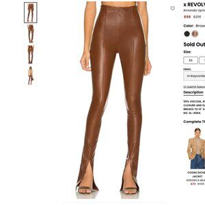 NW - Amanda Uprichard x Revolve Malta Leather Pants